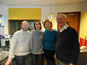 Anne, Gaynor and Nigel at BBC Radio Surrey with Mike Dixon image