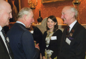 Nigel meeting HRH The Prince of Wales at Buckingham Palace.
